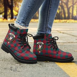 ScotsTee Shop Scottish Lindsay Modern Clan Crest Tartan All Season Boots