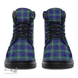 ScotsTee Shop Scottish Hamilton Hunting Modern Clan Crest Tartan All Season Boots