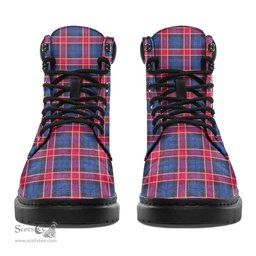 ScotsTee Shop Scottish Graham of Menteith Red Clan Crest Tartan All Season Boots