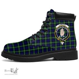 ScotsTee Shop Scottish Lamont Modern Clan Crest Tartan All Season Boots