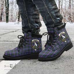 ScotsTee Shop Scottish Hunter Modern Clan Crest Tartan All Season Boots
