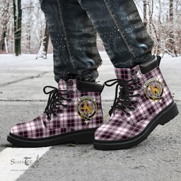 ScotsTee Shop Scottish MacPherson Hunting Modern Clan Crest Tartan All Season Boots