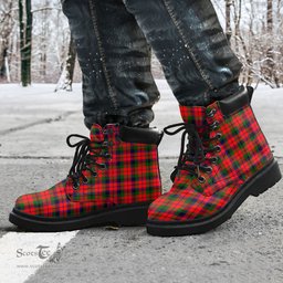 ScotsTee Shop Scottish MacNaughton Modern Clan Tartan All Season Boots