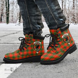 ScotsTee Shop Scottish Turnbull Dress Clan Crest Tartan All Season Boots