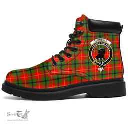 ScotsTee Shop Scottish Turnbull Dress Clan Crest Tartan All Season Boots