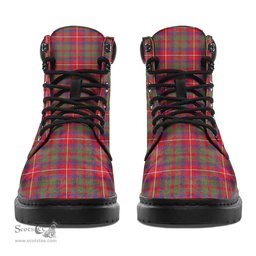 ScotsTee Shop Scottish Shaw Red Modern Clan Crest Tartan All Season Boots
