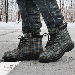 ScotsTee Shop Scottish Scott Green Modern Clan Tartan All Season Boots