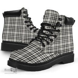 ScotsTee Shop Scottish Scott Black White Ancient Clan Tartan All Season Boots