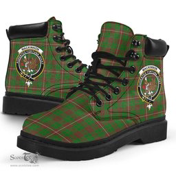 ScotsTee Shop Scottish MacKinnon Hunting Modern Clan Crest Tartan All Season Boots