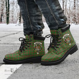 ScotsTee Shop Scottish MacKinnon Hunting Modern Clan Crest Tartan All Season Boots