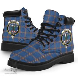 ScotsTee Shop Scottish MacLaine of Loch Buie Hunting Ancient Clan Crest Tartan All Season Boots