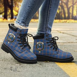 ScotsTee Shop Scottish MacLaine of Loch Buie Hunting Ancient Clan Crest Tartan All Season Boots