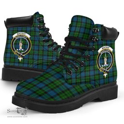 ScotsTee Shop Scottish MacKay Modern Clan Crest Tartan All Season Boots