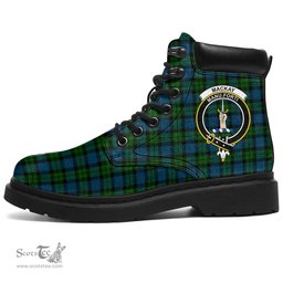 ScotsTee Shop Scottish MacKay Modern Clan Crest Tartan All Season Boots