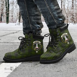 ScotsTee Shop Scottish MacLean Hunting Clan Crest Tartan All Season Boots