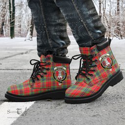 ScotsTee Shop Scottish MacLean of Duart Modern Clan Crest Tartan All Season Boots
