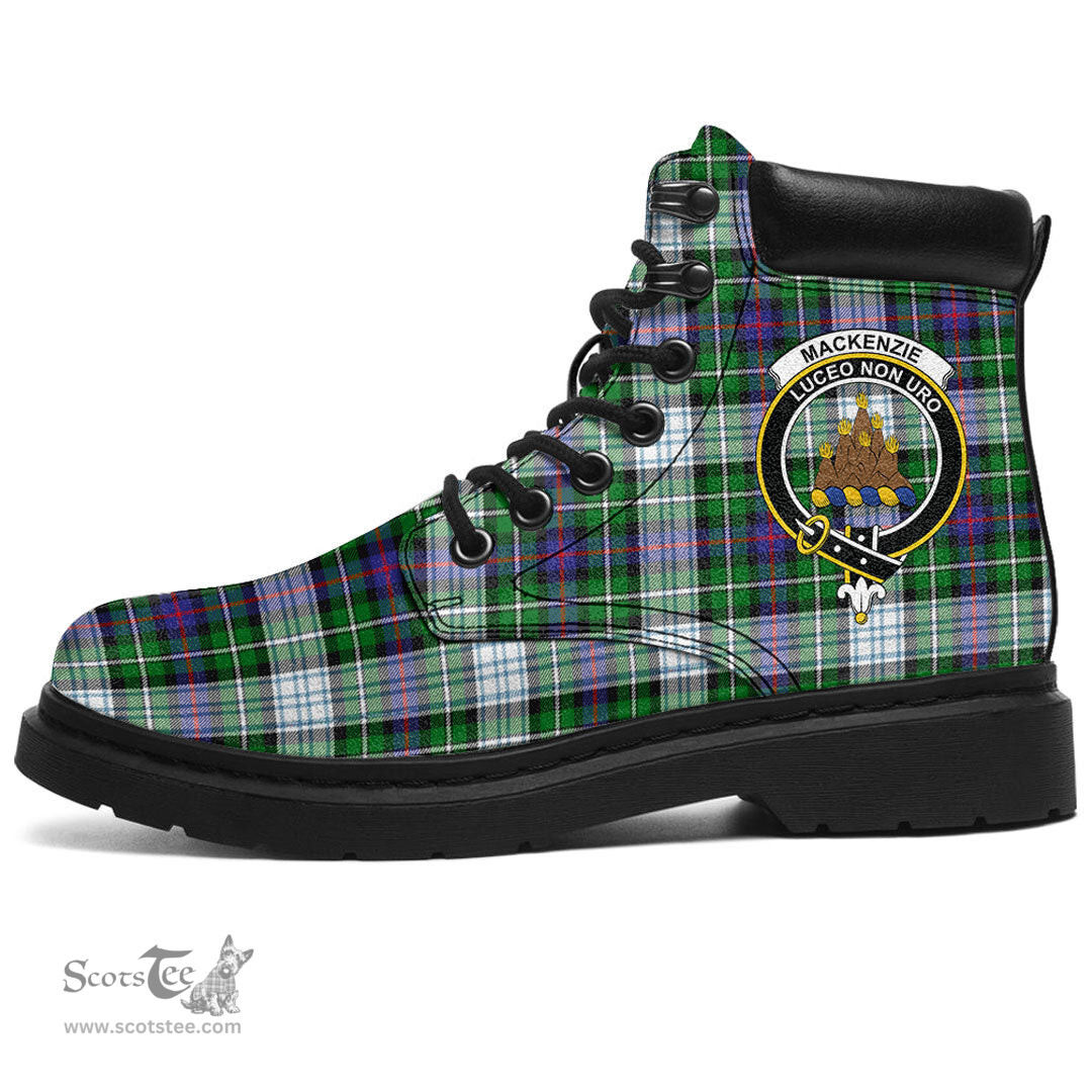 ScotsTee Shop Scottish MacKenzie Dress Modern Clan Crest Tartan All Season Boots