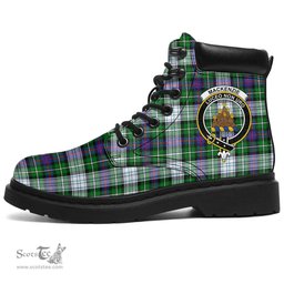 ScotsTee Shop Scottish MacKenzie Dress Modern Clan Crest Tartan All Season Boots