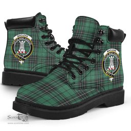 ScotsTee Shop Scottish MacLean Hunting Ancient Clan Crest Tartan All Season Boots