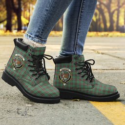 ScotsTee Shop Scottish MacKinnon Hunting Ancient Clan Crest Tartan All Season Boots