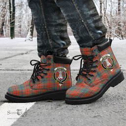 ScotsTee Shop Scottish MacLean of Duart Ancient Clan Crest Tartan All Season Boots