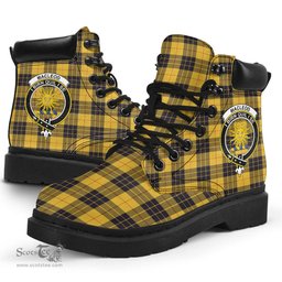 ScotsTee Shop Scottish MacLeod of Lewis Ancient Clan Crest Tartan All Season Boots