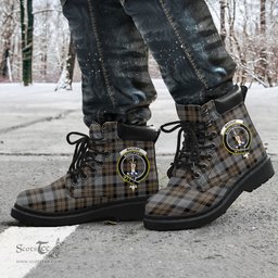 ScotsTee Shop Scottish MacKay Weathered Clan Crest Tartan All Season Boots