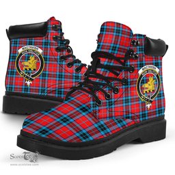 ScotsTee Shop Scottish MacTavish Modern Clan Crest Tartan All Season Boots
