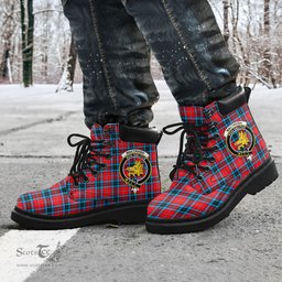ScotsTee Shop Scottish MacTavish Modern Clan Crest Tartan All Season Boots