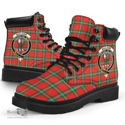 ScotsTee Shop Scottish MacLaine of Loch Buie Clan Crest Tartan All Season Boots