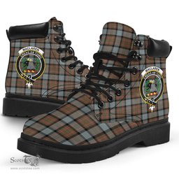 ScotsTee Shop Scottish MacLaren Weathered Clan Crest Tartan All Season Boots