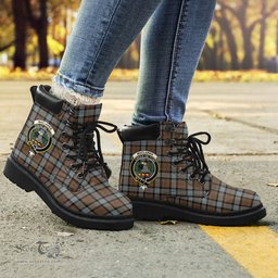 ScotsTee Shop Scottish MacLaren Weathered Clan Crest Tartan All Season Boots