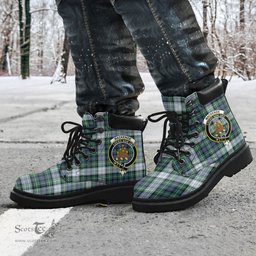 ScotsTee Shop Scottish MacKenzie Dress Ancient Clan Crest Tartan All Season Boots
