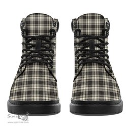 ScotsTee Shop Scottish Menzies Black White Ancient Clan Crest Tartan All Season Boots