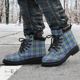 ScotsTee Shop Scottish US Marine Clan Tartan All Season Boots