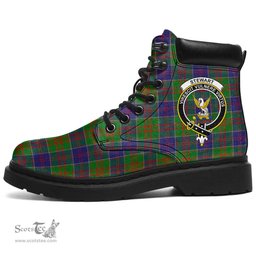 ScotsTee Shop Scottish Stewart of Appin Hunting Modern Clan Crest Tartan All Season Boots