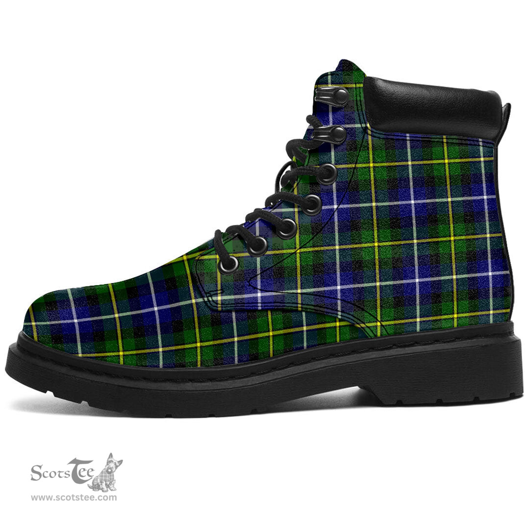 ScotsTee Shop Scottish MacNeill of Barra Modern Clan Tartan All Season Boots