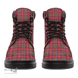 ScotsTee Shop Scottish Shaw Red Modern Clan Tartan All Season Boots