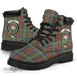 ScotsTee Shop Scottish Shaw Green Modern Clan Crest Tartan All Season Boots