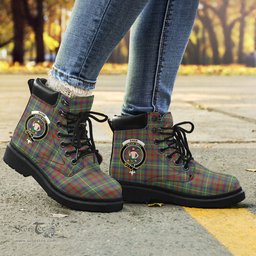ScotsTee Shop Scottish Shaw Green Modern Clan Crest Tartan All Season Boots