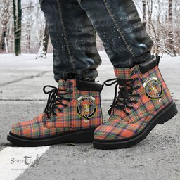 ScotsTee Shop Scottish Stewart Royal Ancient Clan Crest Tartan All Season Boots