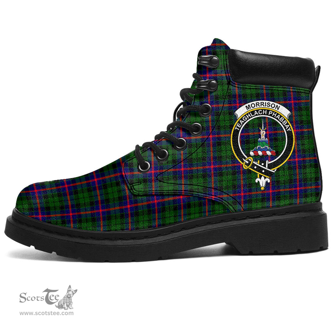 ScotsTee Shop Scottish Morrison Modern Clan Crest Tartan All Season Boots