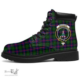 ScotsTee Shop Scottish Morrison Modern Clan Crest Tartan All Season Boots