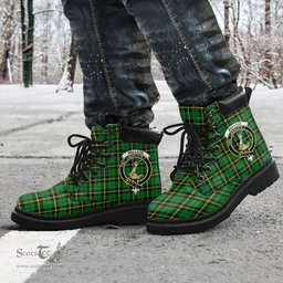 ScotsTee Shop Scottish Wallace Hunting Green Clan Crest Tartan All Season Boots