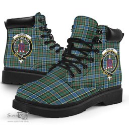 ScotsTee Shop Scottish Ogilvie Hunting Ancient Clan Crest Tartan All Season Boots