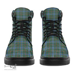 ScotsTee Shop Scottish Ogilvie Hunting Ancient Clan Crest Tartan All Season Boots
