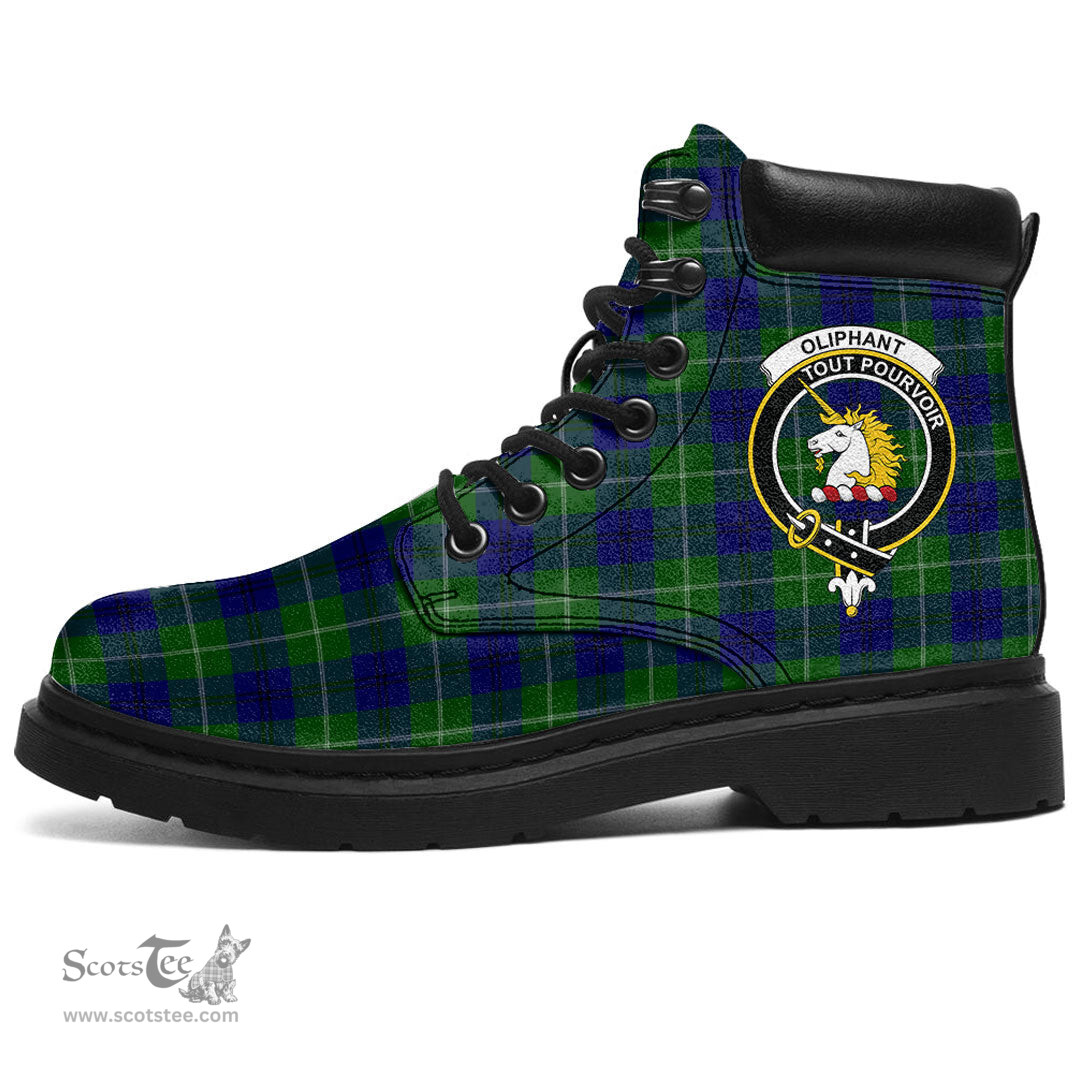 ScotsTee Shop Scottish Oliphant Modern Clan Crest Tartan All Season Boots
