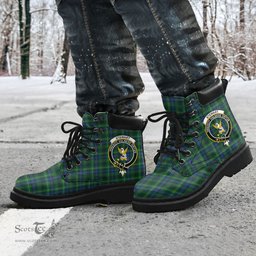 ScotsTee Shop Scottish Stewart Hunting Modern Clan Crest Tartan All Season Boots