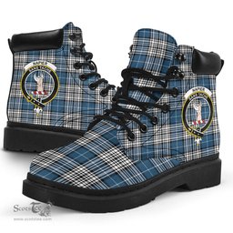 ScotsTee Shop Scottish Napier Modern Clan Crest Tartan All Season Boots