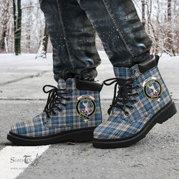ScotsTee Shop Scottish Napier Modern Clan Crest Tartan All Season Boots